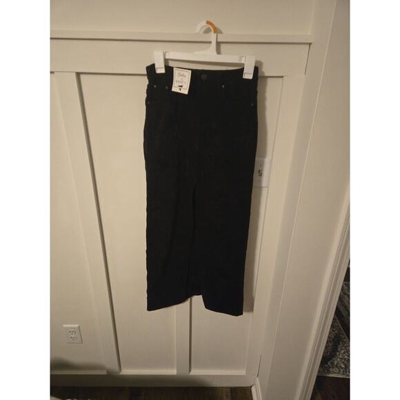 Jade By Jane Pants - Jade by Jane Black High-Waist Denim Maxi Skirt with Front Slit